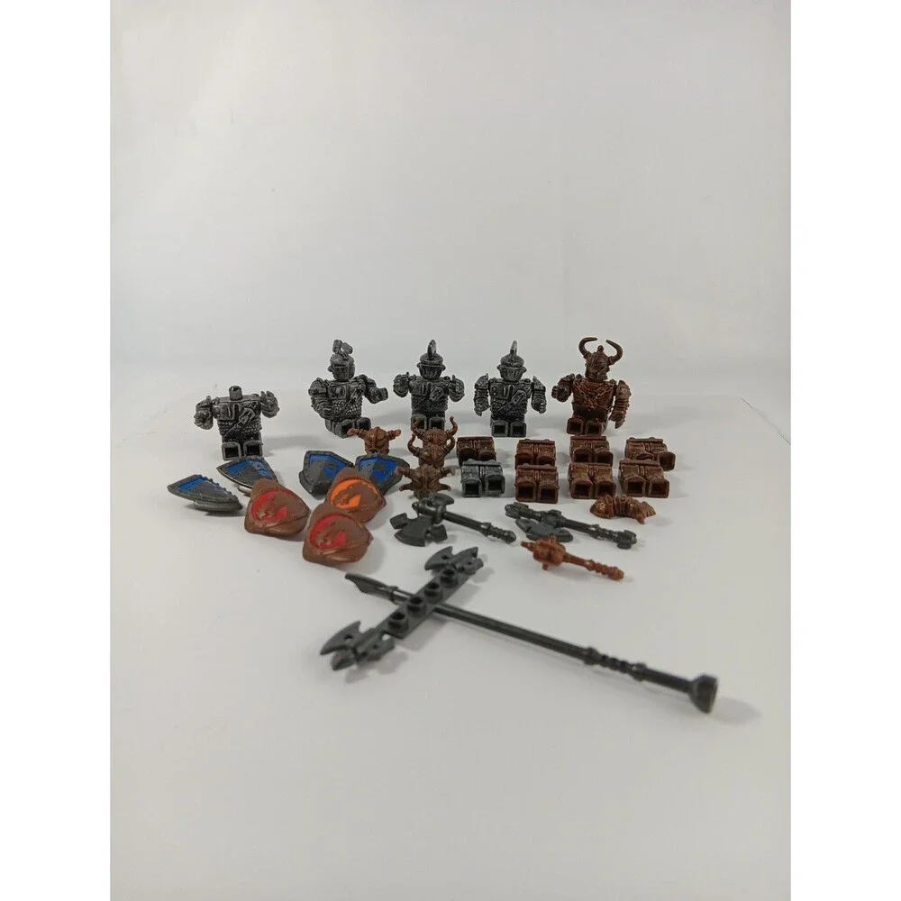 Mega Bloks Dragon Knights Lot Mini Figures Weapons Parts Krystal Wars Loose Play